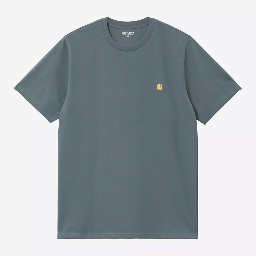 Carhartt WIP Chase T-Shirt - Cozy Blue Gold