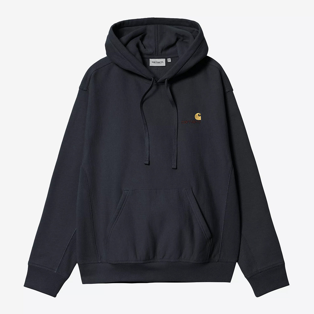 Carhartt WIP Hooded American Script Sweatshirt - Deep Night