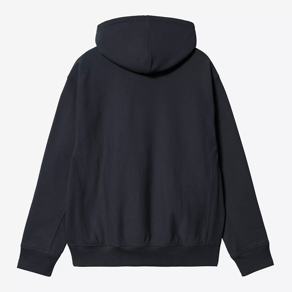 Carhartt WIP Hooded American Script Sweatshirt - Deep Night