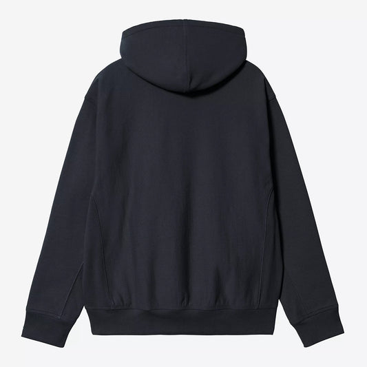 Carhartt WIP Hooded American Script Sweatshirt - Deep Night