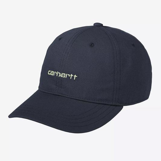 Carhartt WIP Canvas Script Cap - Deep Night Gentle Green