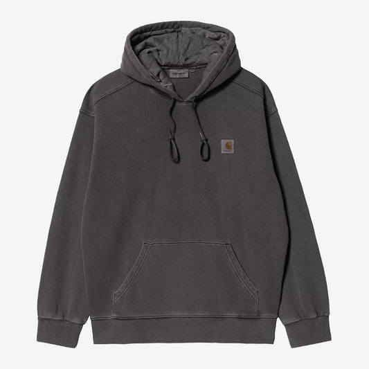 Carhartt WIP Hooded Nelson Sweat - Black Garment Dyed