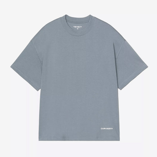 Carhartt WIP S/S Link Script Tee - Velvet Blue White