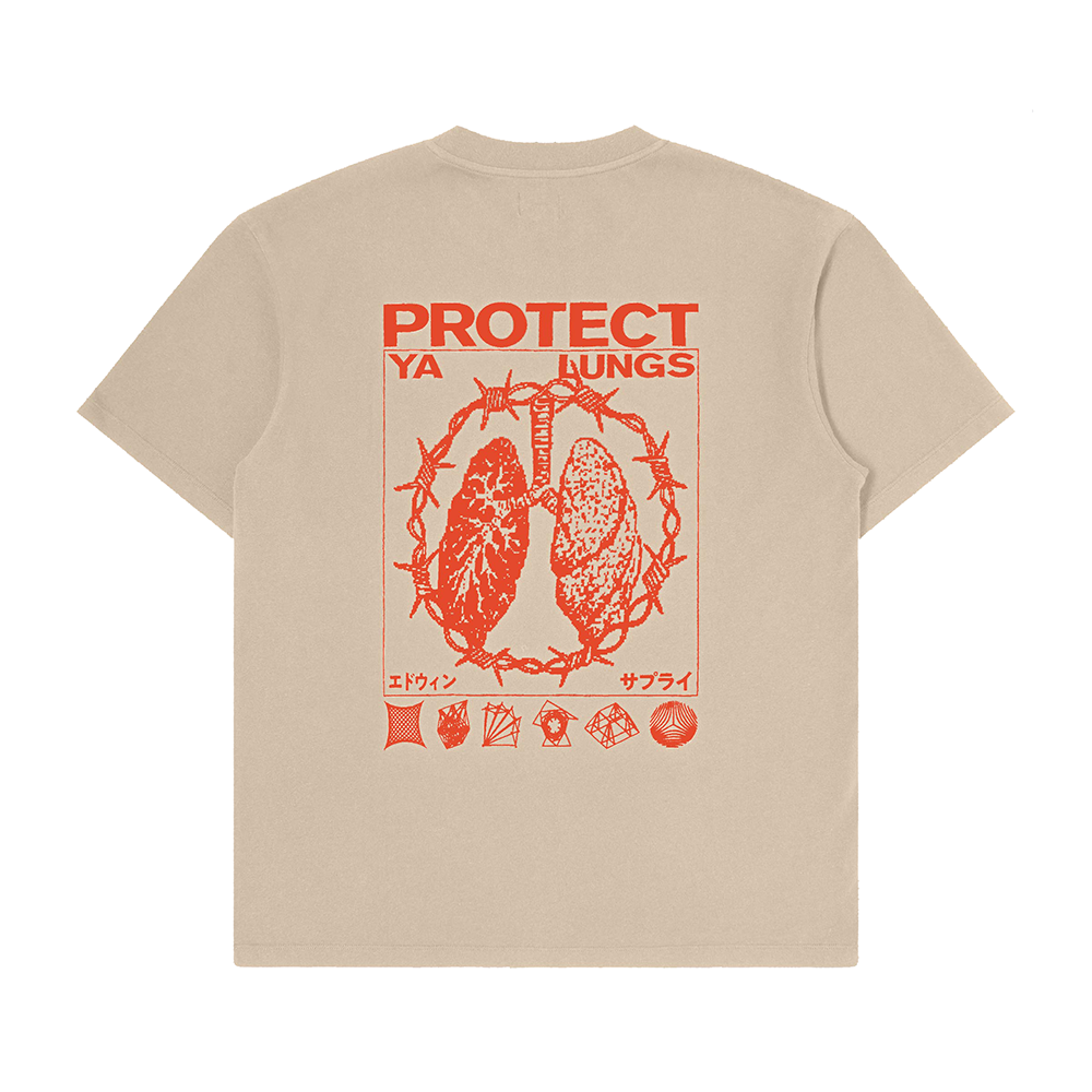 Edwin Protect Ya Lungs T-Shirt - White Pepper