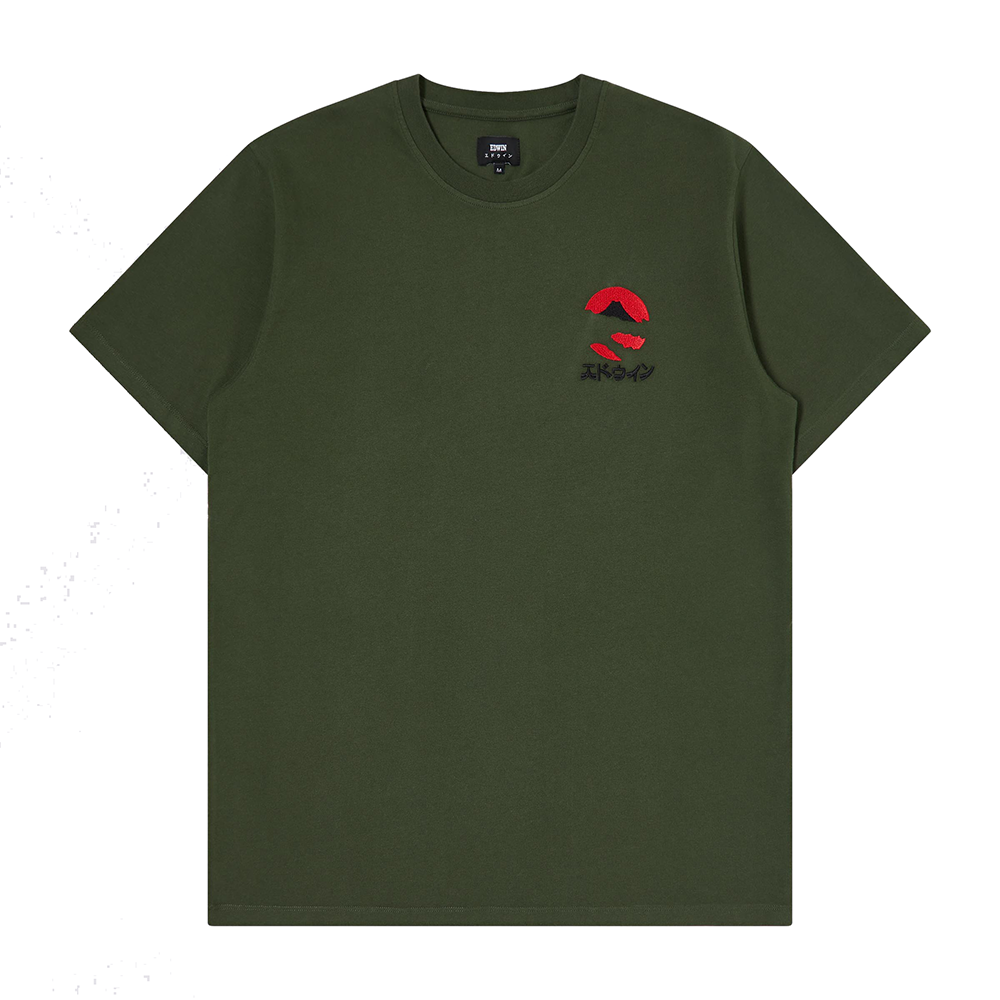 Edwin Kamifuji Chest T-Shirt  - Kombu Green