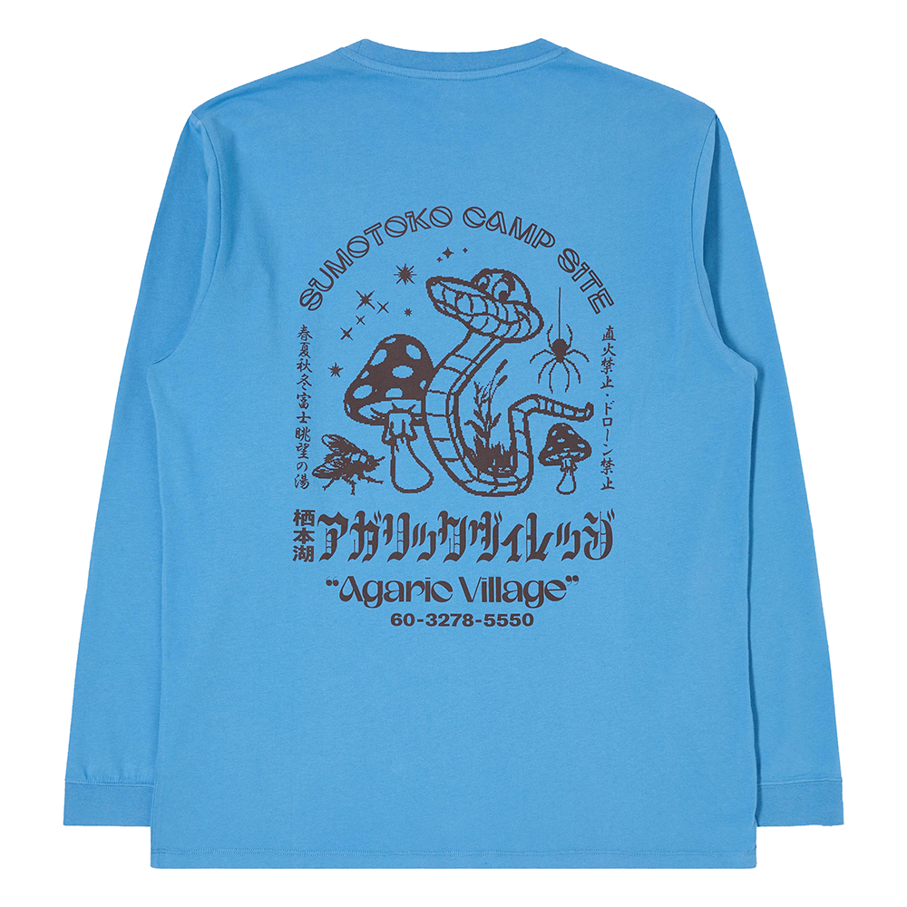 Edwin Agaric Village T-Shirt - Parisian Blue
