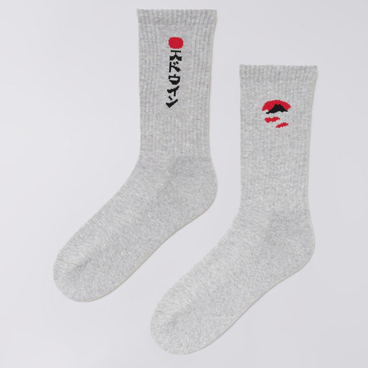 Edwin Kamifuji Socks - Grey Marl