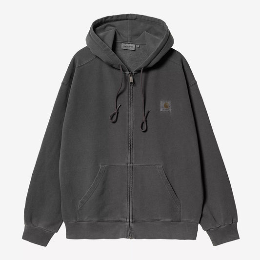 Carhartt WIP Hooded Nelson Jacket - Black Garment Dyed