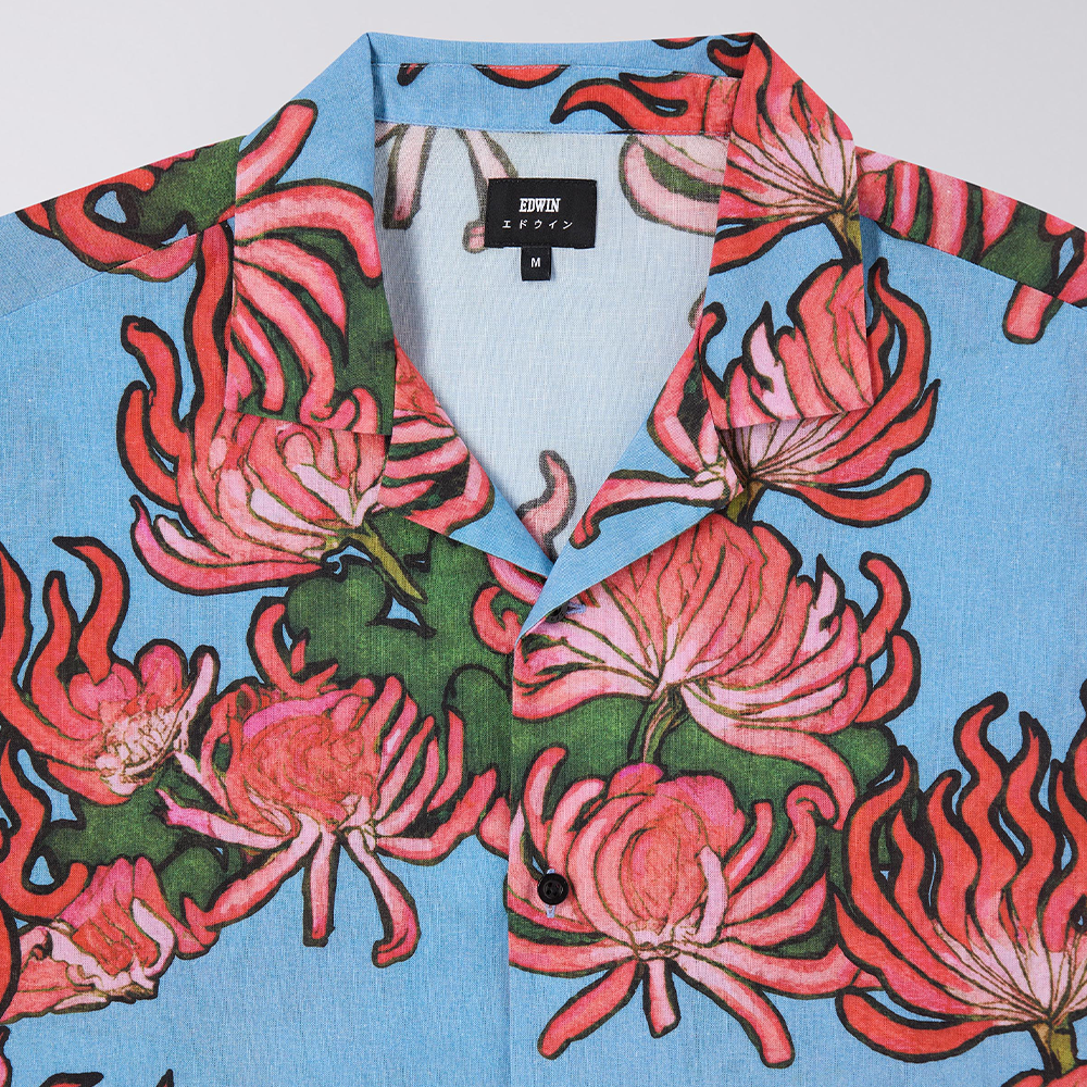 Edwin Kiku S/S Shirt - Blue