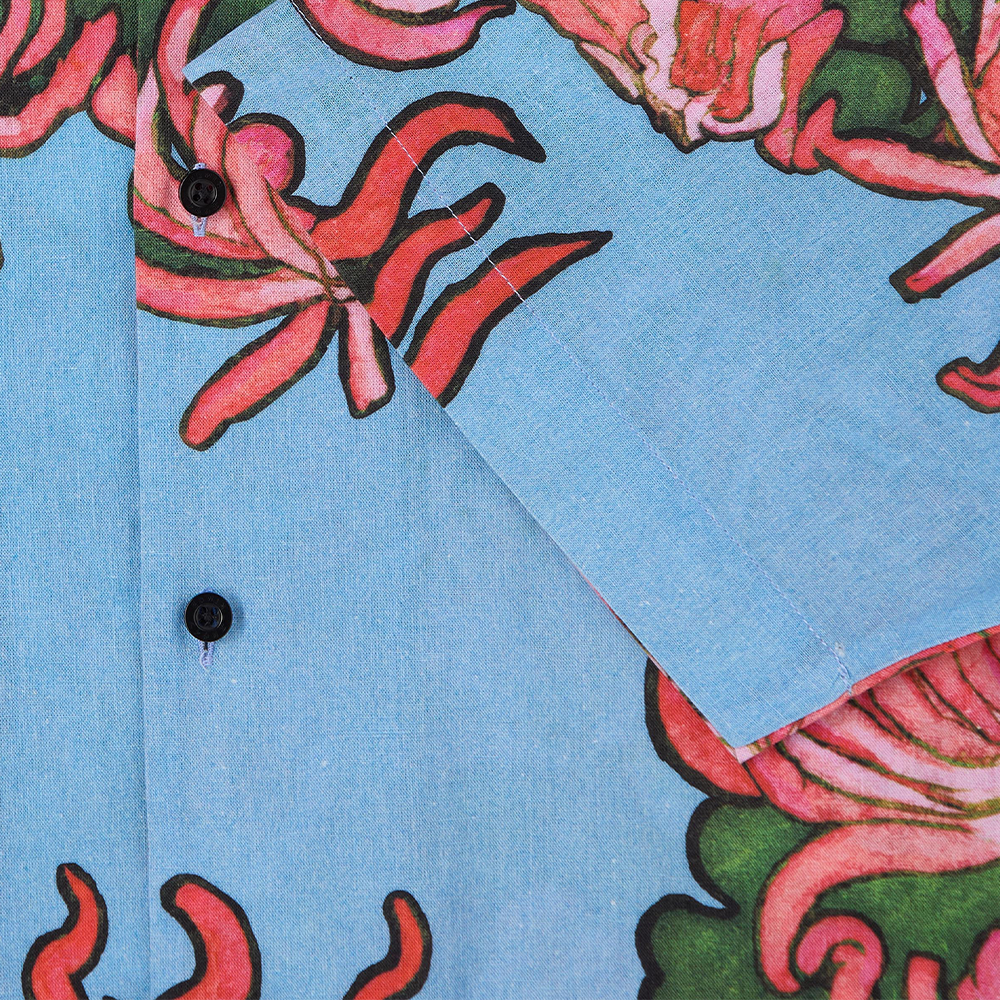 Edwin Kiku S/S Shirt - Blue