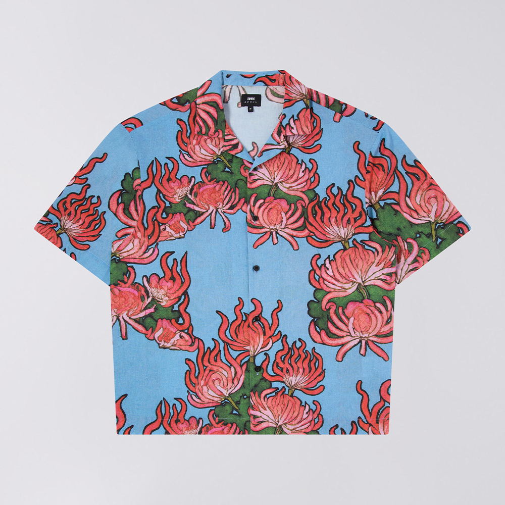Edwin Kiku S/S Shirt - Blue