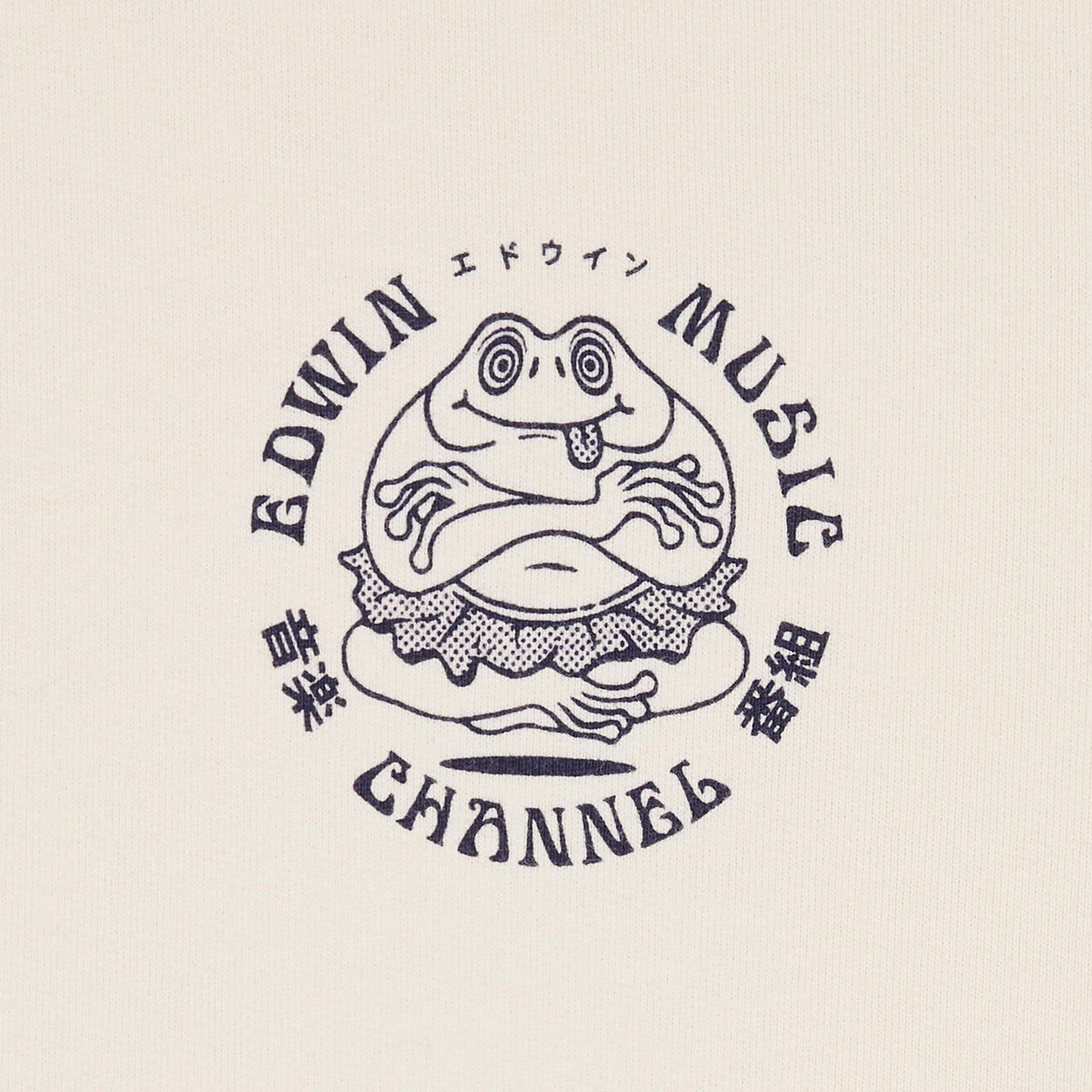 Edwin Music Channel Hoodie - Whisper White