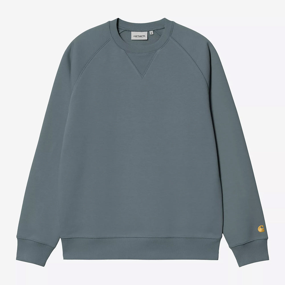 Carhartt WIP Chase Sweat - Cozy Blue Gold