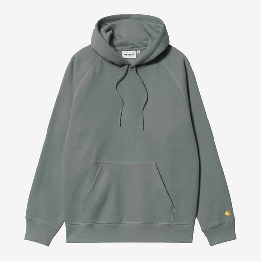 Carhartt WIP Hooded Chase Sweat - Velvet Green Gold