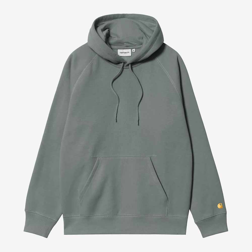 Carhartt WIP Hooded Chase Sweat - Velvet Green Gold