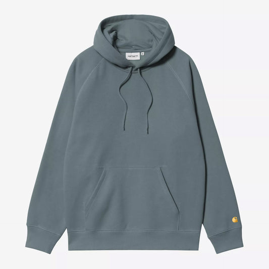 Carhartt WIP Hooded Chase Sweat - Cozy Blue Gold