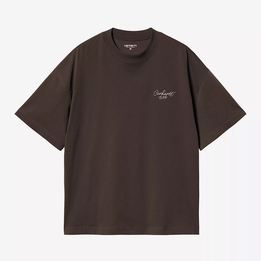 Carhartt WIP S/S Signature Script Tee - Tobacco Natural