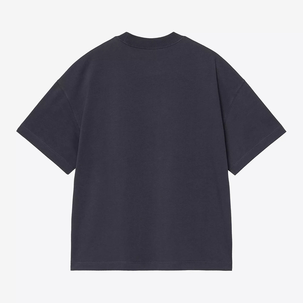 Carhartt WIP S/S Signature Script Tee - Dark Navy Wip Dusty H