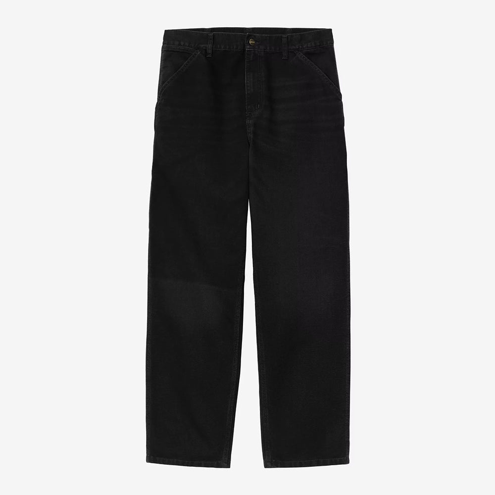 Carhartt WIP Single Knee Pant - Black Stone Canvas