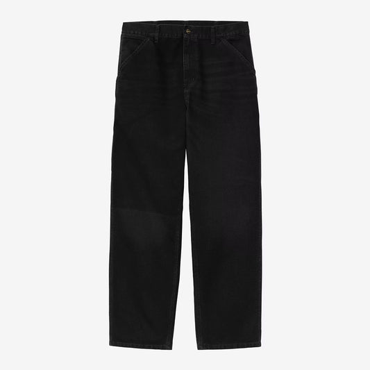 Carhartt WIP Single Knee Pant - Black Stone Canvas