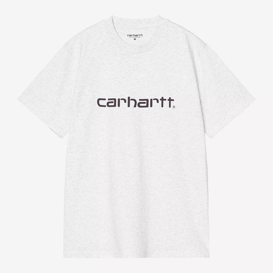 Carhartt WIP S/S Script T-Shirt - Ash Heather Cozy Purple