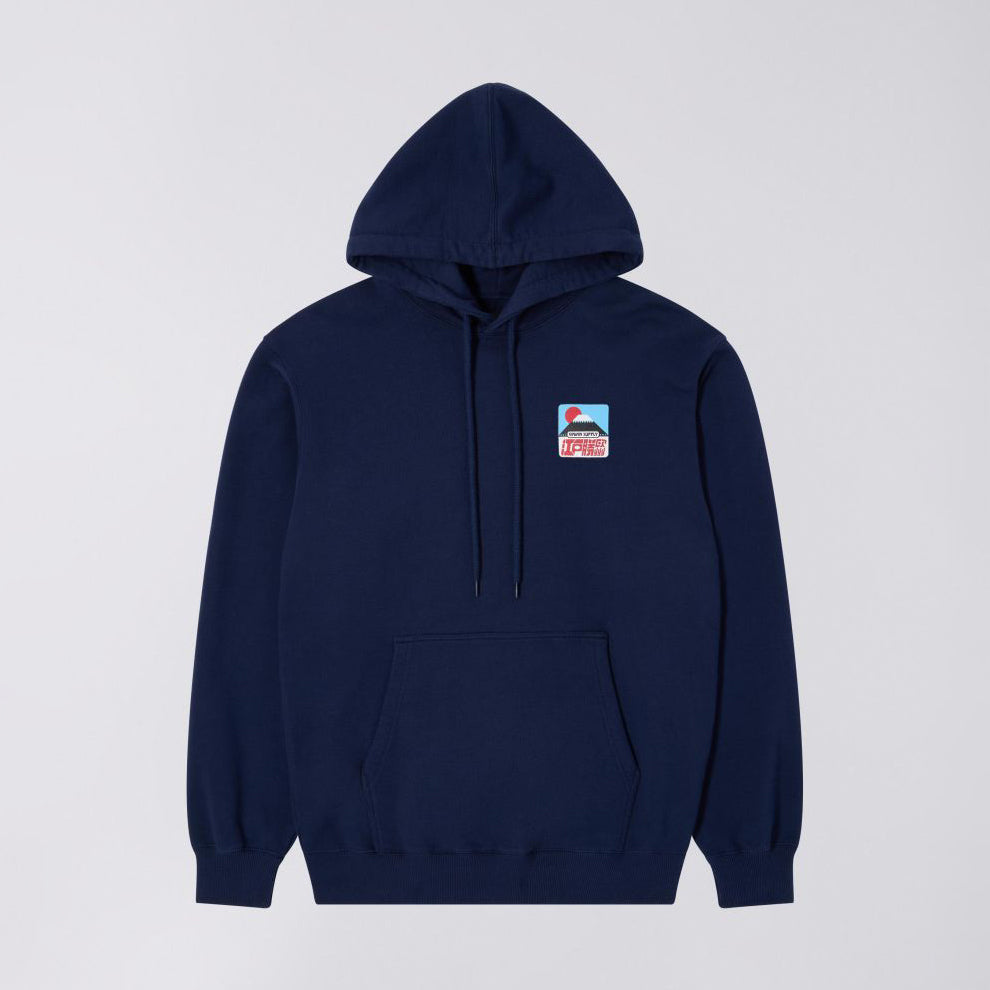 Edwin Sunset On Fuji San Hoodie - Maritime Blue