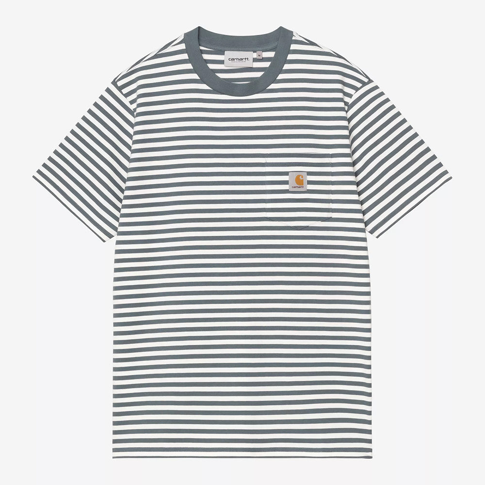 Carhartt WIP S/S Ezra Pocket T-Shirt - Cozy Blue Wax