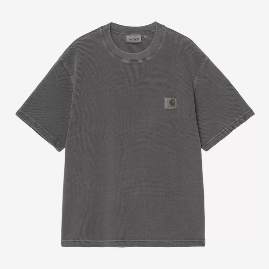 Carhartt WIP S/S Nelson Waffle T-Shirt - Black Garment Dyed