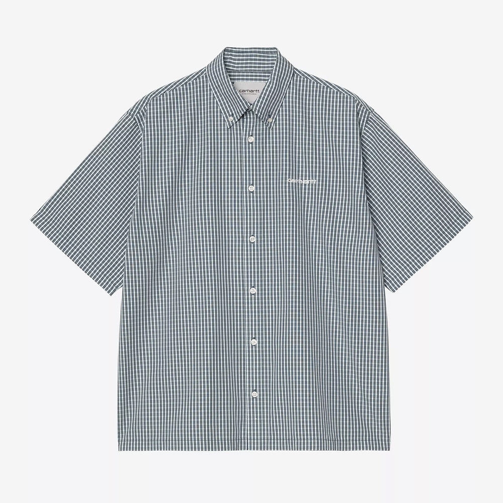Carhartt WIP S/S Groff Shirt - Groff Check Blue River