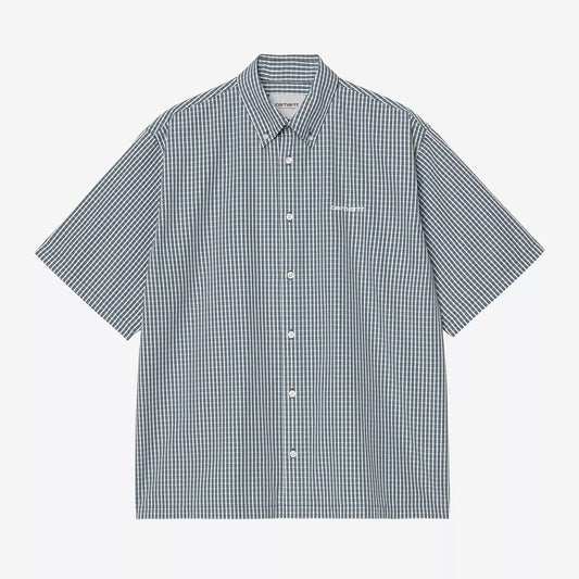 Carhartt WIP S/S Groff Shirt - Groff Check Blue River