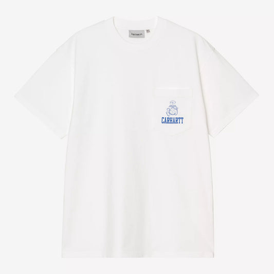 Carhartt WIP S/S Pond Corps Pkt T-Shirt - White Heavy Stonewash