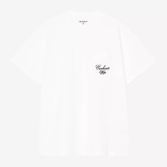 Carhartt WIP S/S Longhand Pocket T-Shirt - White Black