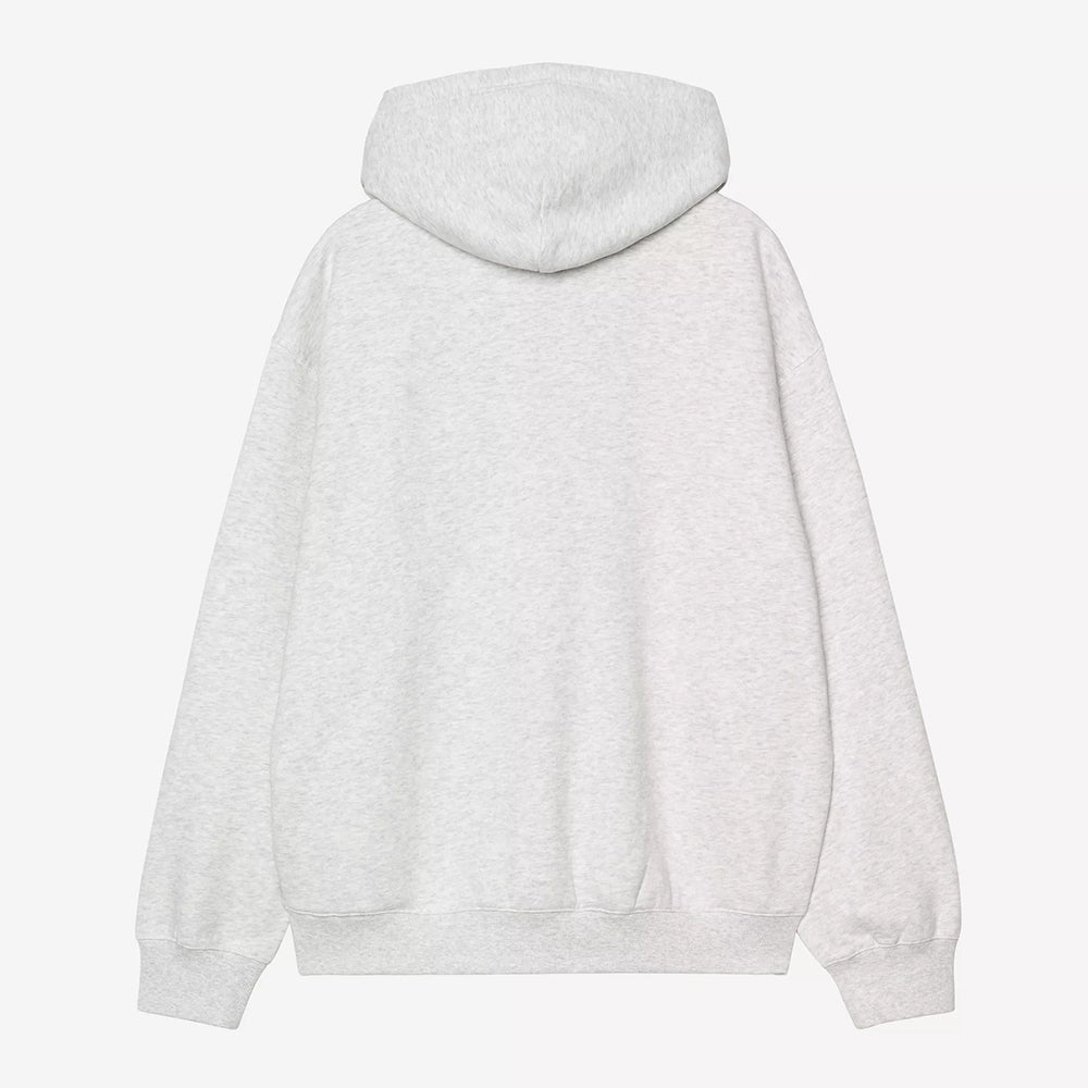 Carhartt WIP Hooded WIP Label Sweat Jacket - Ash Heather
