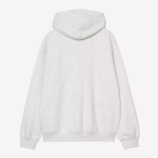 Carhartt WIP Hooded WIP Label Sweat Jacket - Ash Heather