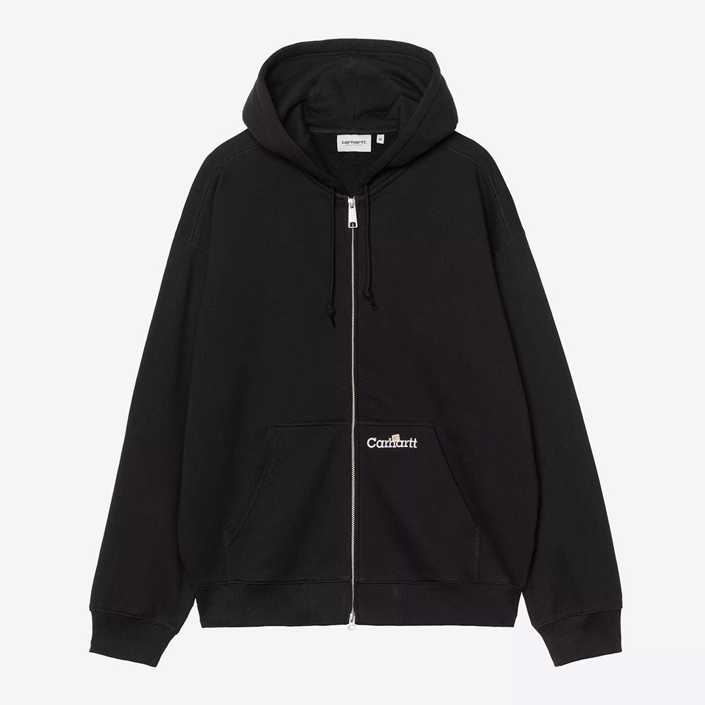 Carhartt WIP Hooded WIP Label Sweat Jacket - Black