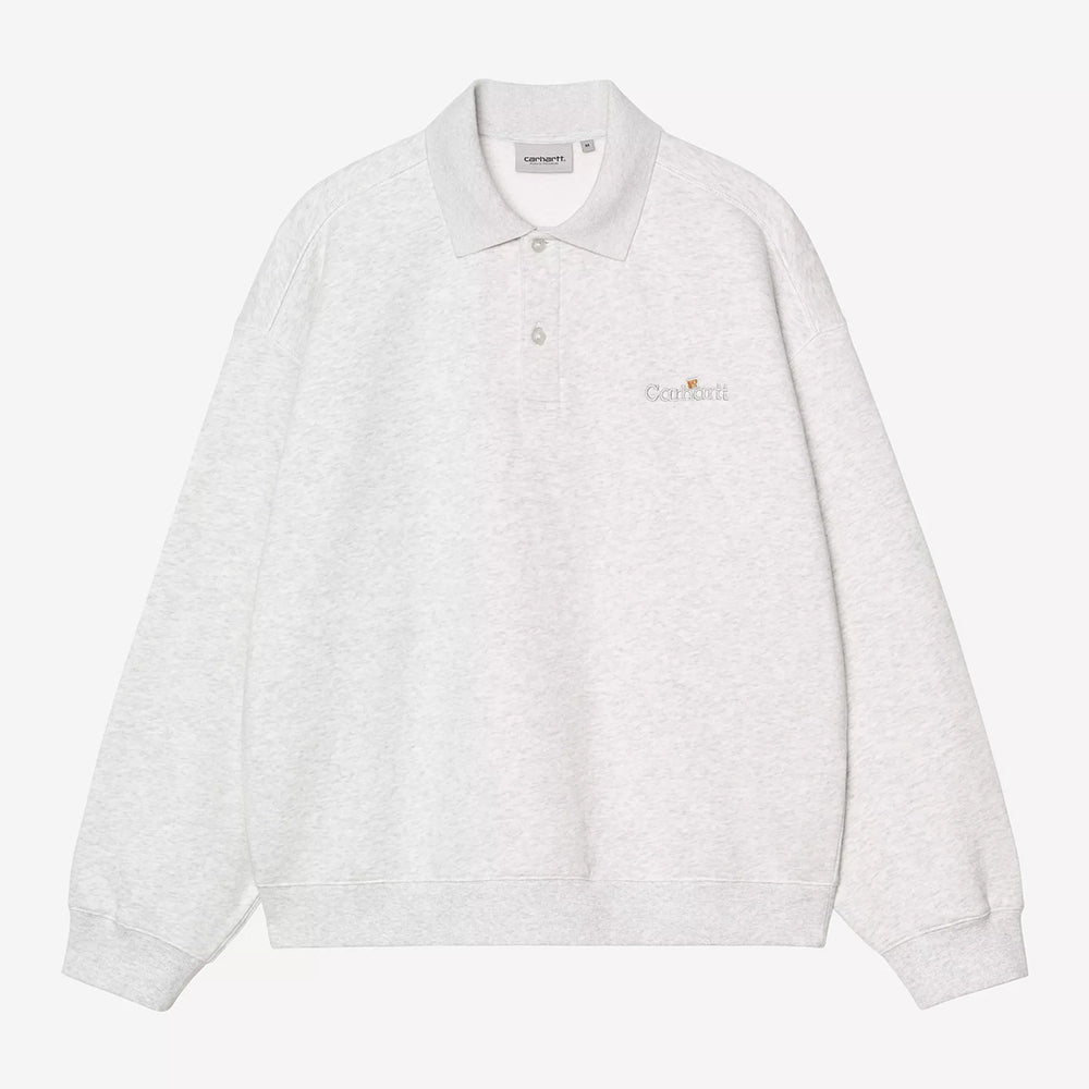 Carhartt WIP WIP Label Polo Sweat - Ash Heather