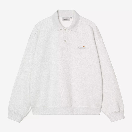 Carhartt WIP WIP Label Polo Sweat - Ash Heather