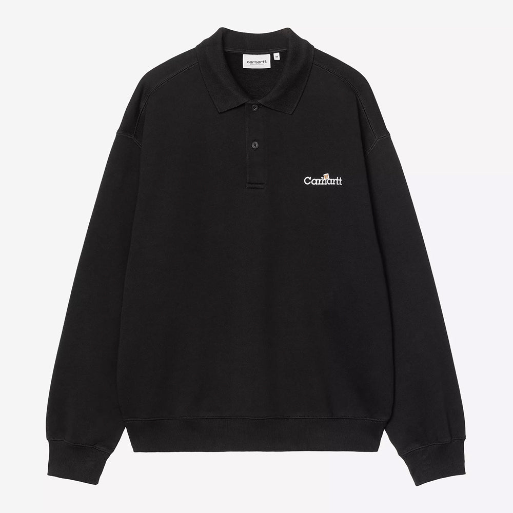 Carhartt WIP WIP Label Polo Sweat - Black