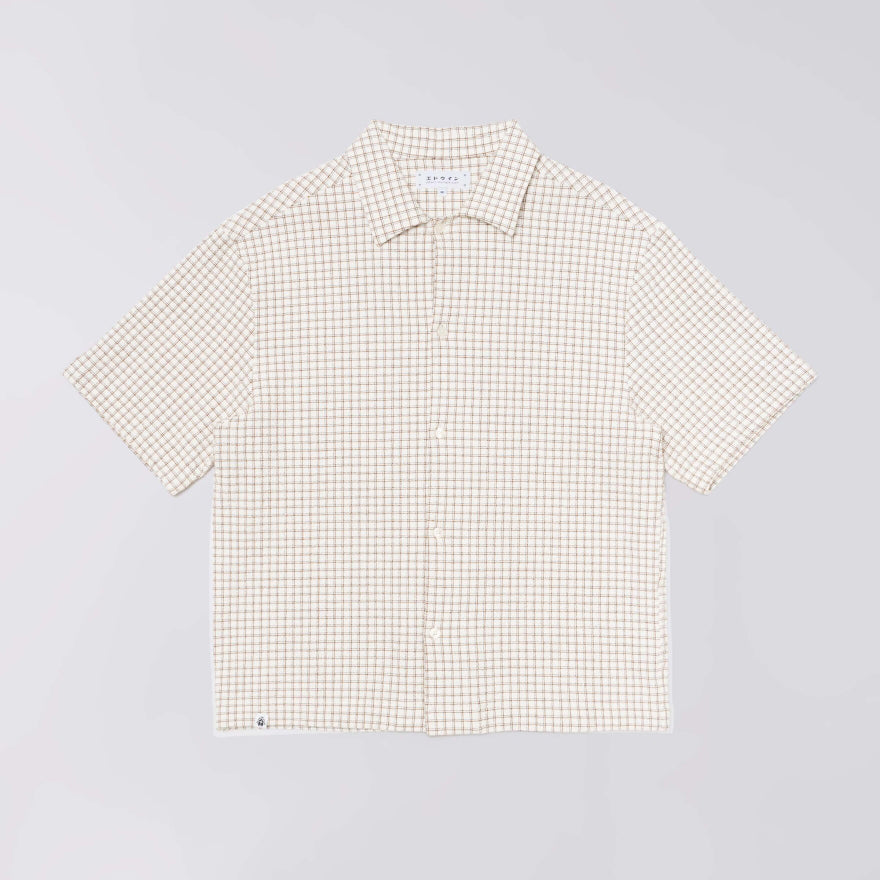 Edwin Zed Shirt - White Brown