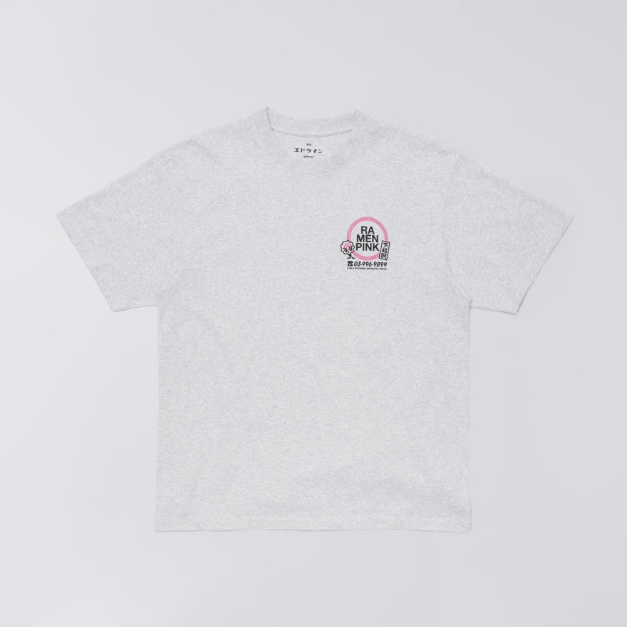 Edwin Ramen Pink TS - Grey Marl