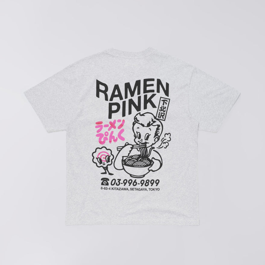 Edwin Ramen Pink TS - Grey Marl