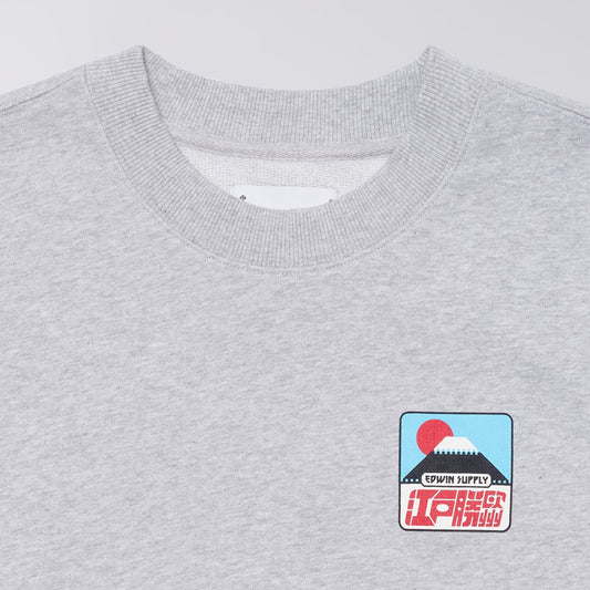 Edwin Sunset On Fuji San Sweat - Grey Marl