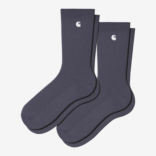 Carhartt WIP Madison Pack Socks - Shady Purple White