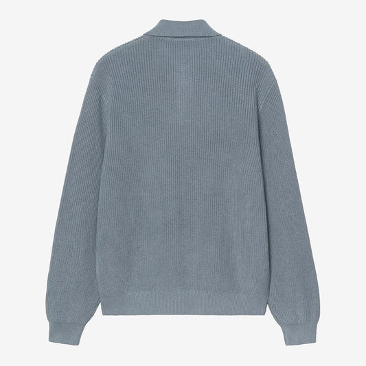Carhartt WIP L/S Miles Polo - Shady Blue