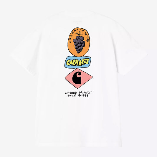 Carhartt WIP S/S Stacked Grapes T-Shirt - White