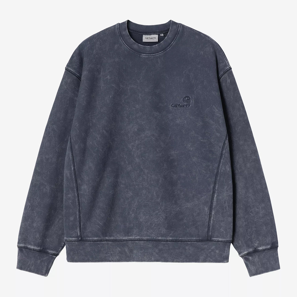 Carhartt WIP Lambert Sweat - Dark Navy Moon Wash