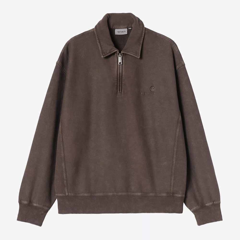 Carhartt WIP Lambert Polo Sweat - Tobacco Moon Wash