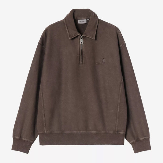 Carhartt WIP Lambert Polo Sweat - Tobacco Moon Wash