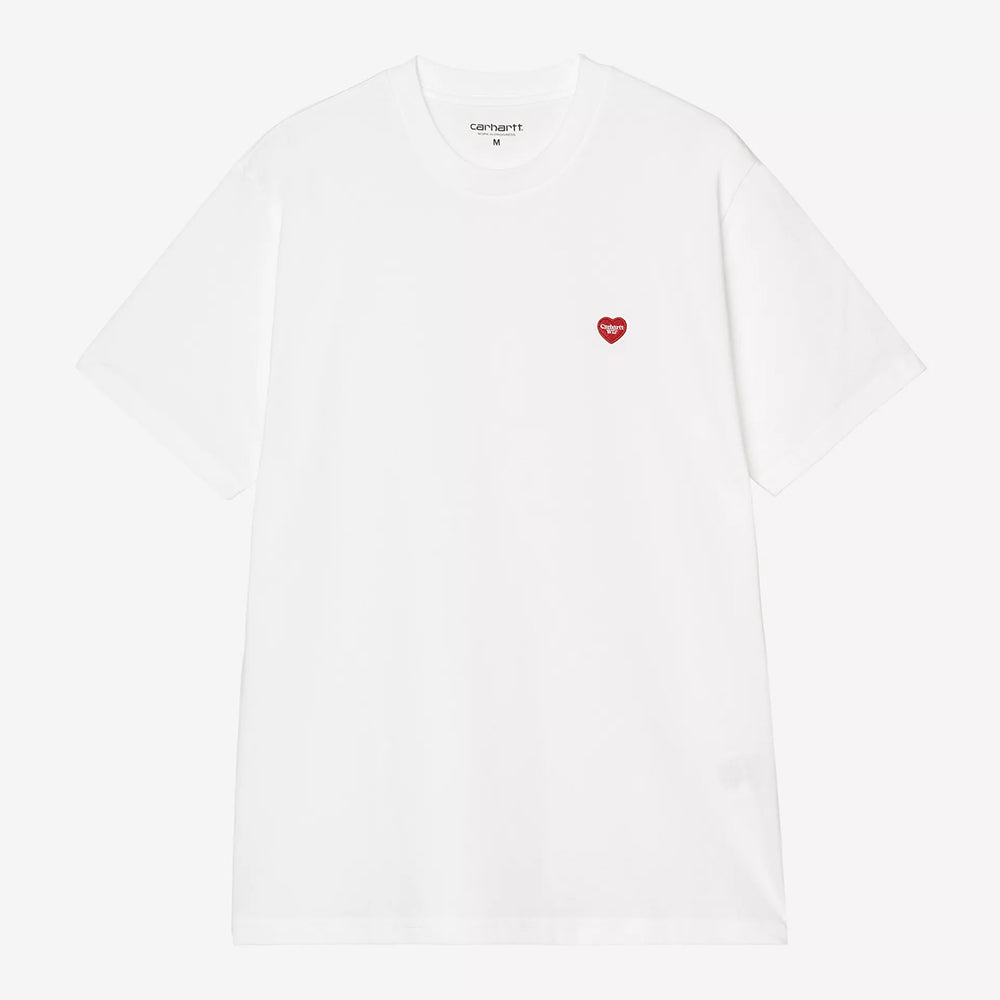 Carhartt WIP S/S Small Heart T-Shirt - White Red