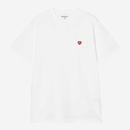 Carhartt WIP S/S Small Heart T-Shirt - White Red